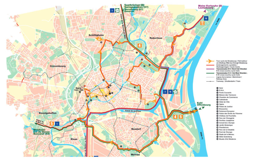 Strasbourg bike itinerary